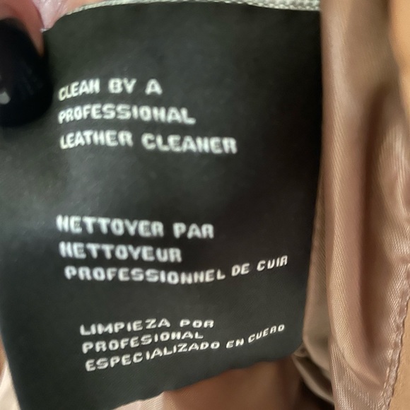 Michael Kors moto style leather jacket. Camel colour. Extra small - Picture 6 of 7